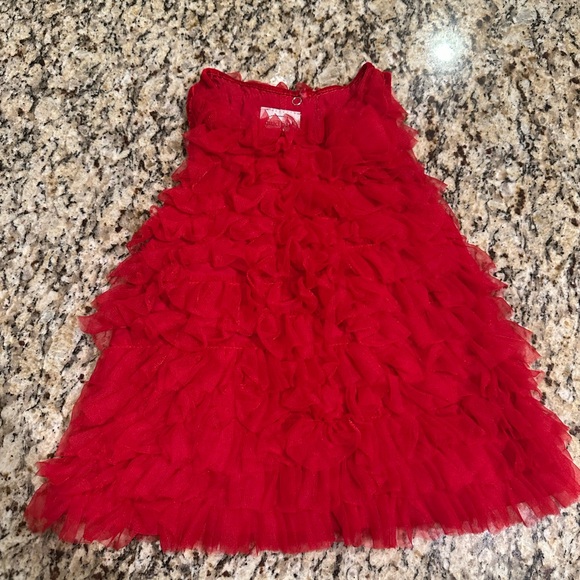 Mud Pie Other - Mud Pie Red Ruffled Kids Formal Dress